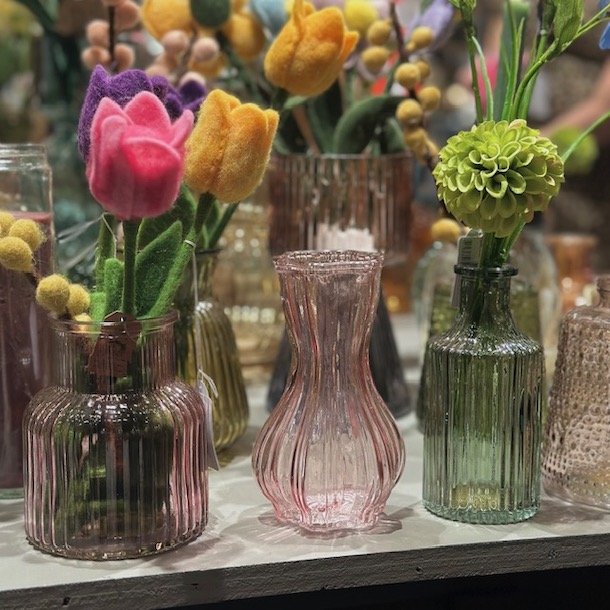 Vase riller H: 12 cm Glas