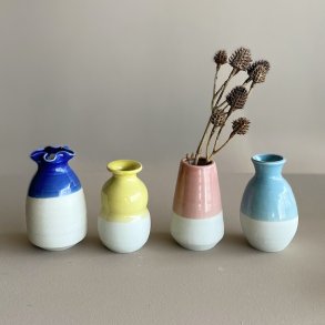 Vase Mini keramik half glace 6-8 cm