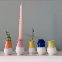 Vase Mini keramik half glace 6-8 cm