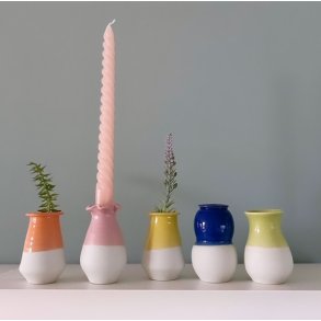 Vase Mini keramik half glace 6-8 cm