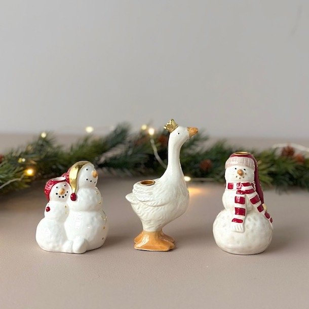 Keramik figurer til kertelys