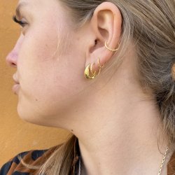 Hoops - twisted Forgyldt slv