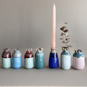 Vase Midi keramik fuld glace 10-12 cm