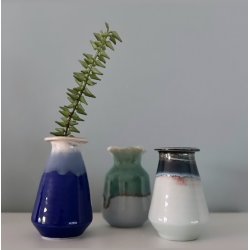 Vase Mini keramik fuld glace BL 6-8 cm