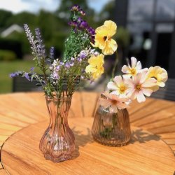 Vase glas brun H 13,4 cm