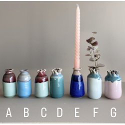 Vase Midi keramik fuld glace 10-12 cm