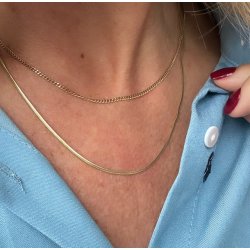 Mexi 45 cm halskde snake forgyldt