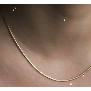 Mexi 45 cm halskde snake forgyldt