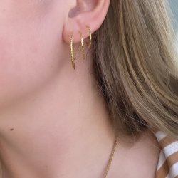 Hoops DIAMOND CUT 15 mm Forgyldt slv