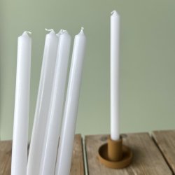 Smalle kertelys hvid - 6 pack