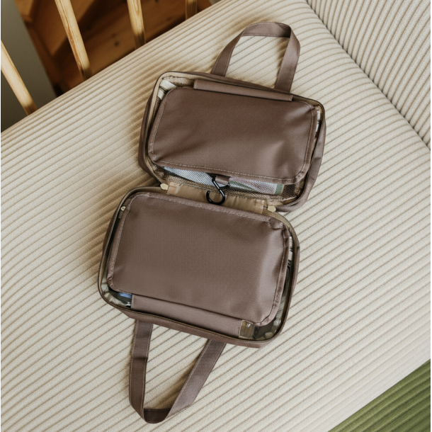 Toilettaske oph�ng brun 