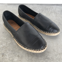 Espadrillos soft Med Bast - skind Sort str. 36-41