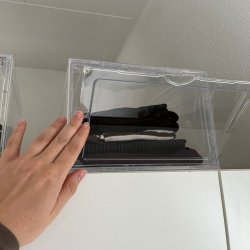 Stabelbare opbevarings kasser - akryl 34,5 � 26,5 � 19 cm