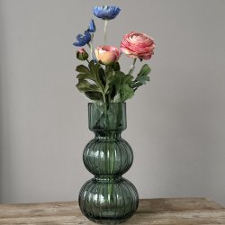 Vase H24,50 cm grn glas