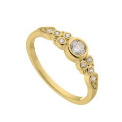 Lilja fingerring forgyldt