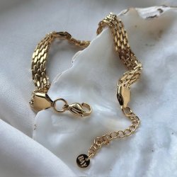 Armbnd HEAWY FRIDA vandfast 18kt. forgyldt