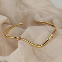 Armring WAVY Forgyldt slv