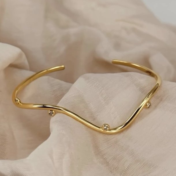 Armring WAVY Forgyldt slv