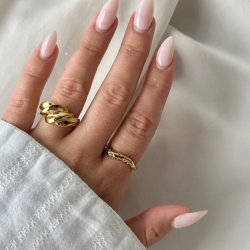 Fingerring GLOW GIA vandfast 18kt. forgyldt