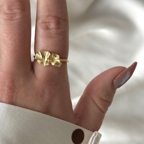 Fingerring FOLIO Forgyldt slv