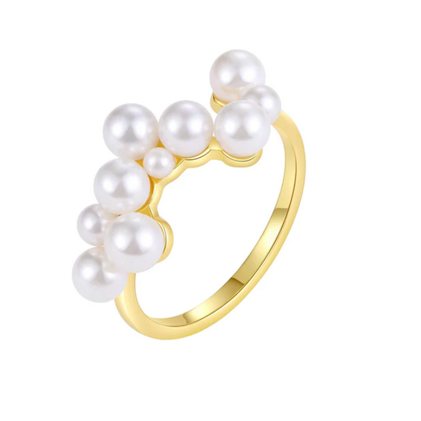 Ring cloud forgyldt slv