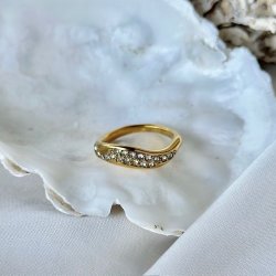 Fingerring GLOW ELLA vandfast 18kt. forgyldt