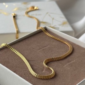 Halskde FLATA Forgyldt slv