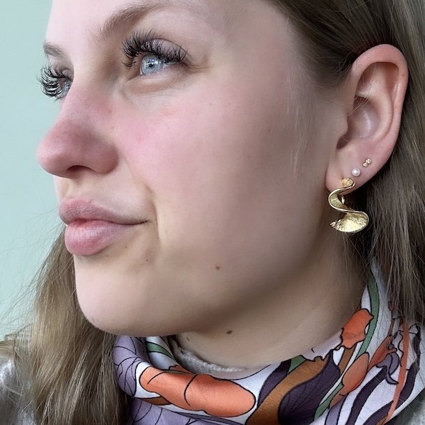 restik creol RHUMBA MEDIUM 25 mm forgyldt slv