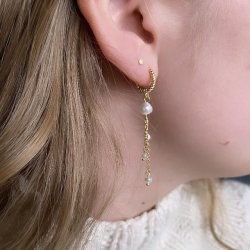 Hoops PRETTY pearl forgyldt slv