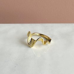 Fingerring Rhumba  forgyldt slv