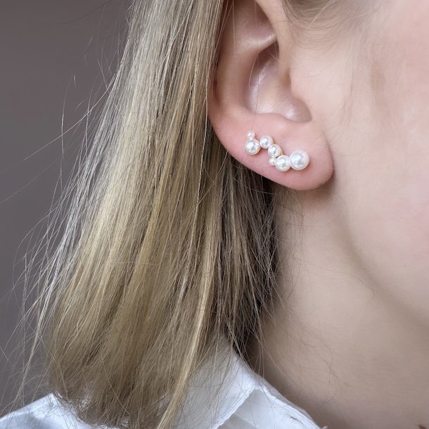 Up the ear Meghana cloud forgyldt slv