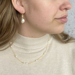 RISA halskde m. perler forgyldt