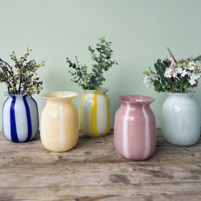 Vase candy stripe glas