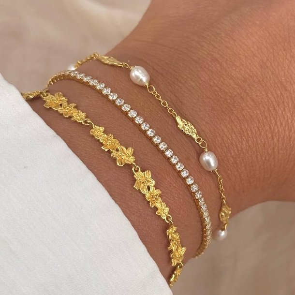 Armbnd JASMIN  Forgyldt Slv