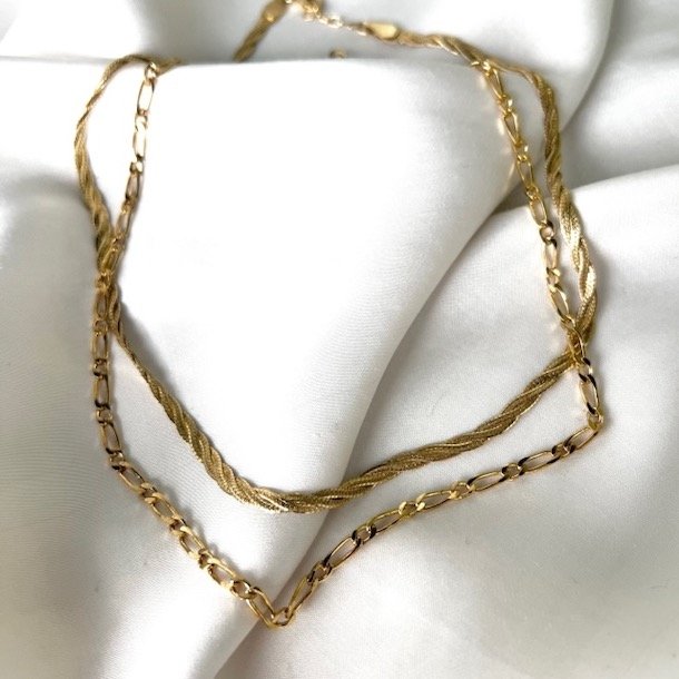 Halskde TERESA Forgyldt Slv