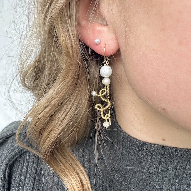 retrde swirl love forgyldt slv