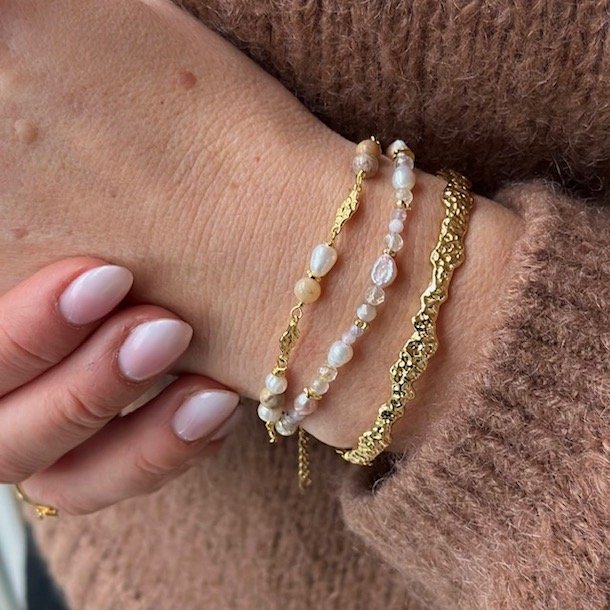 Armbnd GOLDEN SAND forgyldt slv