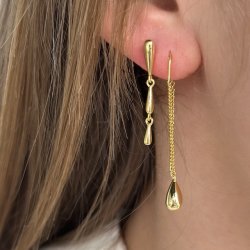 restikker SHINY DROP LONG forgyldt slv