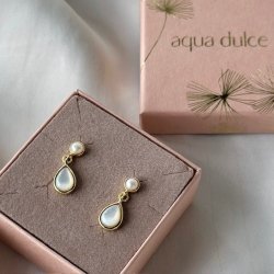 restikker CELESTIA PEARL DROP Forgyldt slv