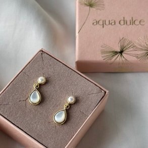 restikker CELESTIA PEARL DROP Forgyldt slv