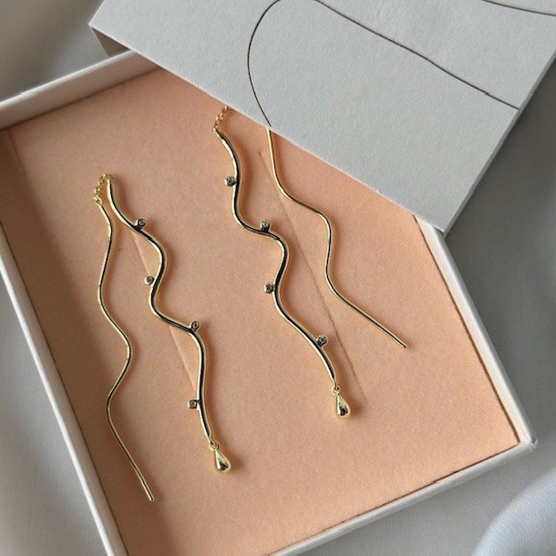 retrde WAVY Forgyldt slv