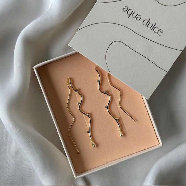 retrde WAVY Forgyldt slv