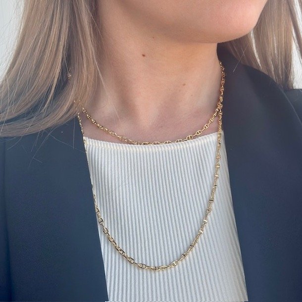 Halskde ALISON 42-60 cm forgyldt slv