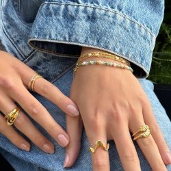 Armbnd ROPE Forgyldt Slv