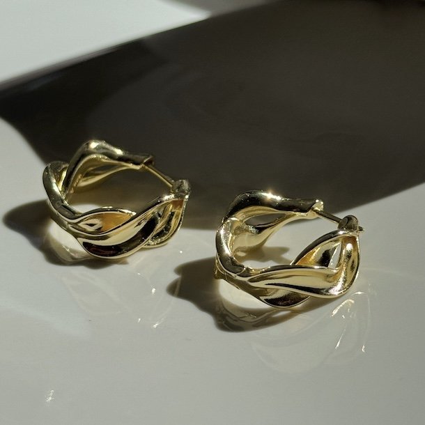 HOOP CURVA HOOP forgyldt slv