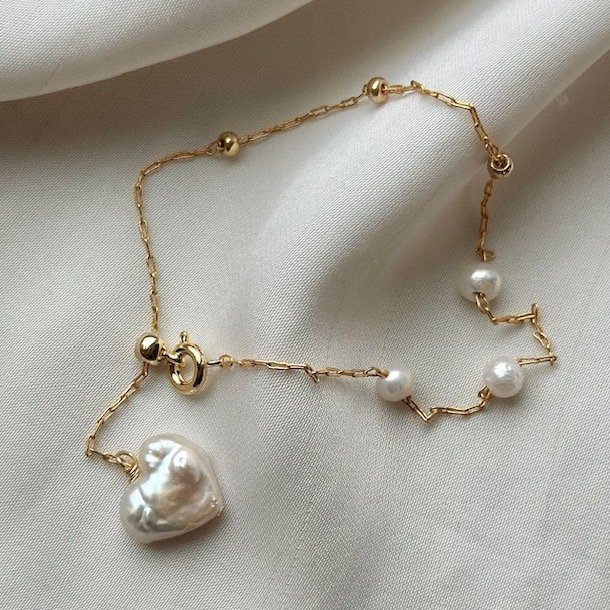 Armbnd AMORE 17-21,5 cm forgyldt slv