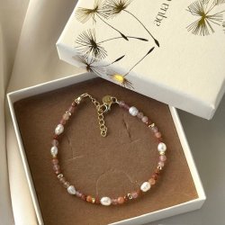 Armbnd PEACHY Forgyldt slv
