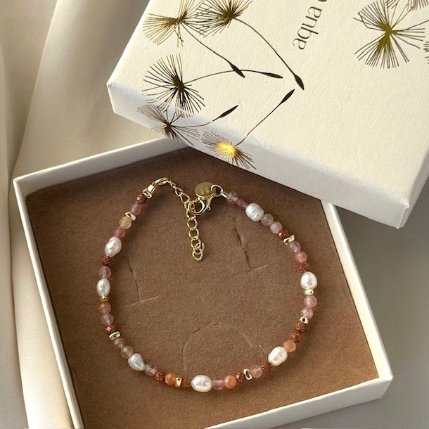 Armbnd PEACHY Forgyldt slv