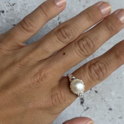 RING KARLA PEARL slv