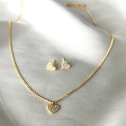 restikker DARLING HEART  Forgyldt Slv